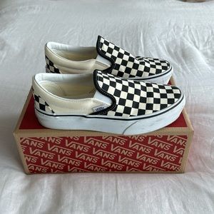 Lightly worn platform Vans